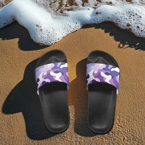 Novelty Camo Sandals Wide Platform Slides Non Slip Shower Bathroom Slippers for Women Soft Footbed Slipper4