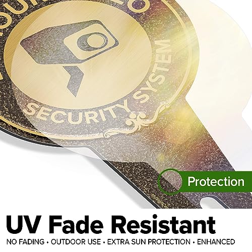 Image of 24-Hour, Video Security System Sign, 7x13, Heavy Duty Integrated Ground Stakes, Indoor /Outdoor Use, Rust Free Aluminum Composite, Made in USA by My Sign center