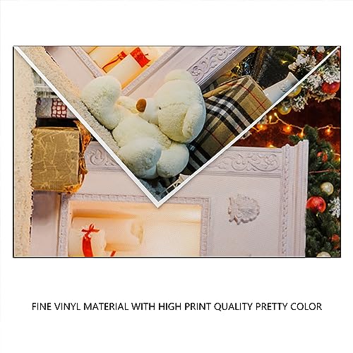 YongFoto 3x2m Vinyl Christmas Backdrop Photography Interior Decoration Christmas Tree Fireplace Socking Backdrops for Photography Photo Shoots Photo Background Studio Props - Image 4