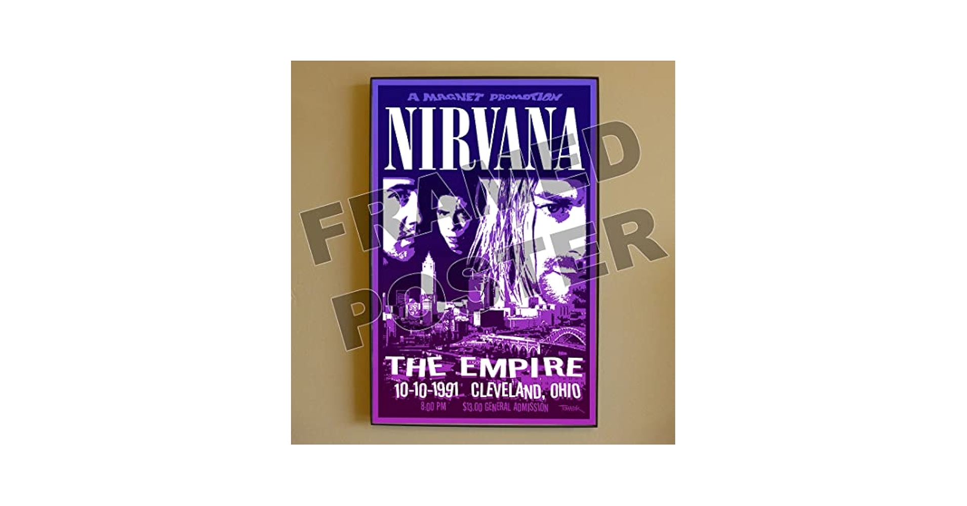 NIRVANA シルクスクリーンポスター 1991年 1991's Nirvana 