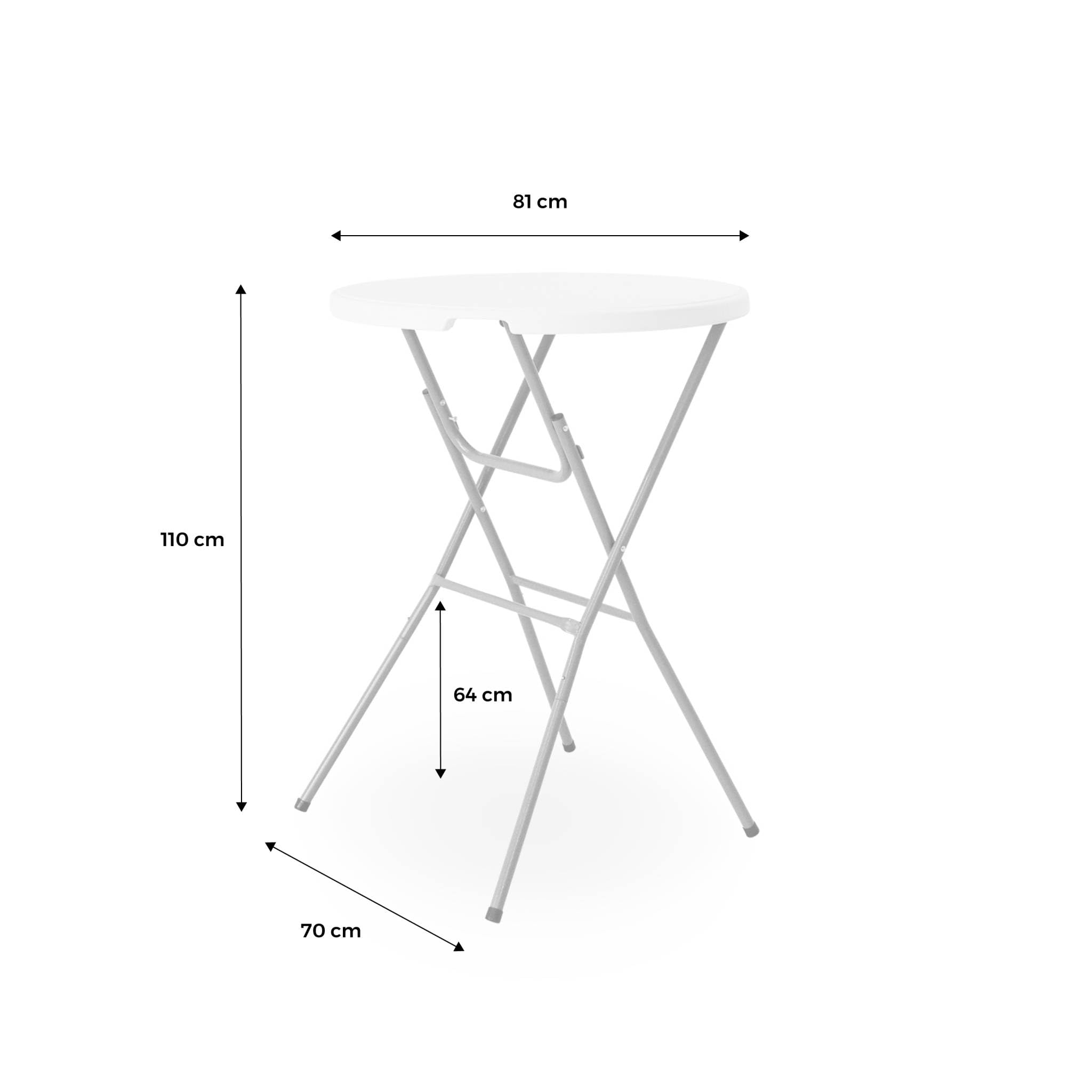 Lot de 4 Tables de Réception Pliantes Acier Blanc sweeek