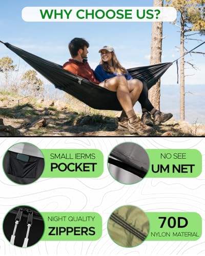 Image of Sunyear Camping Hammock with Spacious Net, Single /Double,Outdoor&Indoor