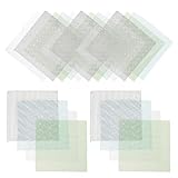 LIFKOME 20 Stück Teiliges Mesh-stoff Maskenaugen Atmungsaktive Netzstoff-bögen in Weiß Schwarz Blau und Grün Vielseitig Zuschneidbar für DIY Tiermasken Cosplay und Handwerksprojekte