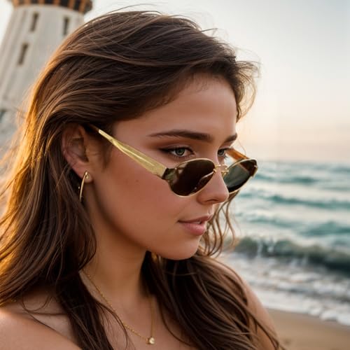 Retro Oval Sunglasses for Women Men Trendy Sun Glasses Classic Shades UV400 Protection2