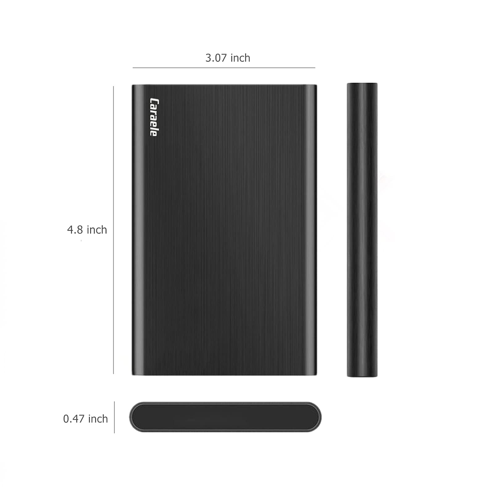 Disco Duro Externo portátil ultradelgado de 1 TB USB 3.0 HDD de Almacenamiento Compatible con PC, Escritorio, Laptop, MacBook, Chromebook, Xbox One, Xbox 360, PS4 (Negro)