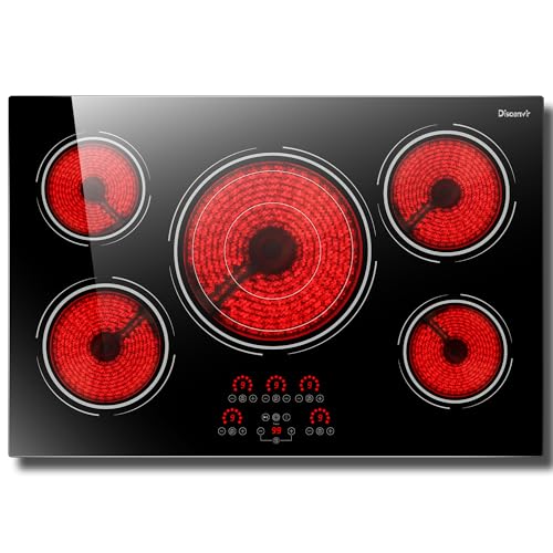 Opiniones de Estufa 30 los más solicitados. 45 Disaenvir - Cocina eléctrica de 30 pulgadas, potente estufa eléctrica de 5 quemadores de 9000 W, estufa de cerámica integrada de 220 V, 30 pulgadas, con triple anillo,...