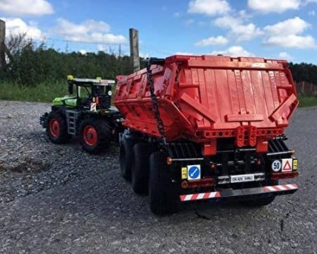 Technik Tractor Dump Trailer Baukasten Für LG Truck, 2261 Teile Technik Traktor Anhänger Modellbausatz, Custom Bausteine… – Bild 6