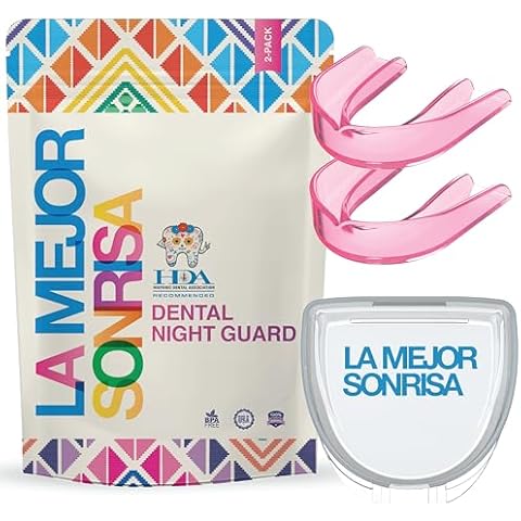La Mejor Sonrisa (The Best Smile) Dental Night Guard - Mouthguard for Clenching Teeth At Night, Premium Night Guard for Teeth Grinding with Jaw Clenching Relief: 2 Pack Sandia (Pink) Cover