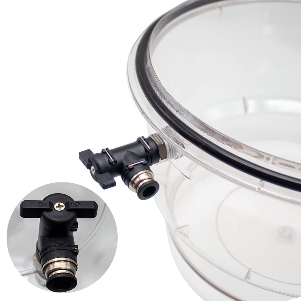 Secador Al Vacío de Plástico de Policarbonato de 150MM, Desecador de Laboratorio, Almacenamiento de Secado Al Vacío, Válvula Doble Con Manómetro