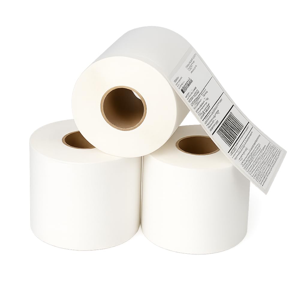 Lot de 1500 étiquettes d'expédition thermiques directes de 10,2 x 15,2 cm, avec 500 étiquettes d'expédition perforées par rouleau, compatibles avec Ebay, Amazon, UPS et autres entreprises de