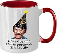 Vista 2 de Regalo para new year taza de cafe 2 colores roja y blanco no te doy una nomas