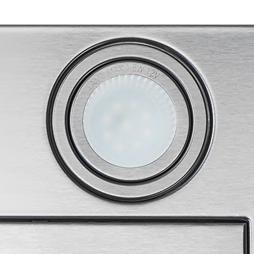 FIREBIRD 36" Stainless Steel Island Mount Range Hood with Tempered Glass, LED Light, Touch Control Panel and Carbon Filters