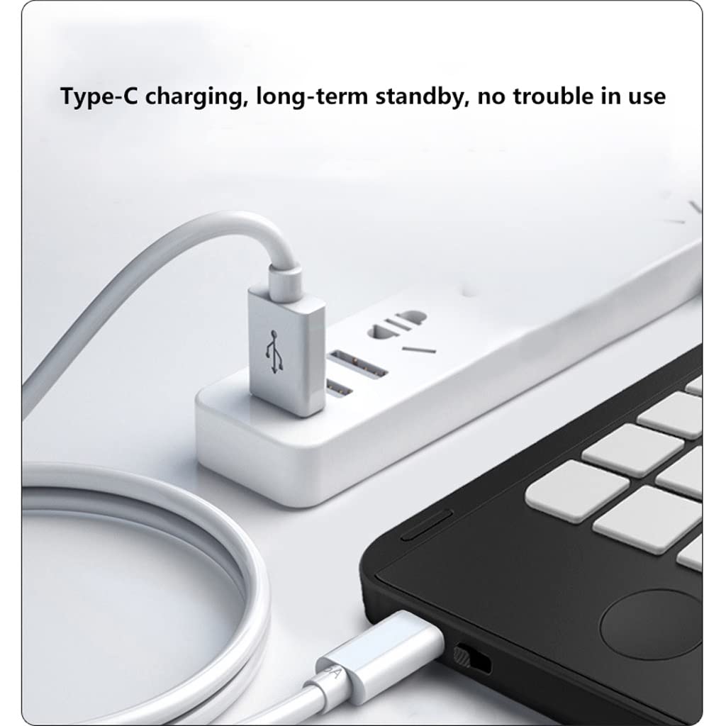 calcolatrice, Calcolatrice portatile a 12 cifre con lavagna for scrivere a mano, calcolatrice elettronica pulsanti caricati tramite USB, for studenti, ufficio(Gris)