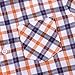 Spring&Gege Boys' Long Sleeve Button Down Shirts Casual Plaid Woven Shirt, Orange Royal, U.S.Size 16