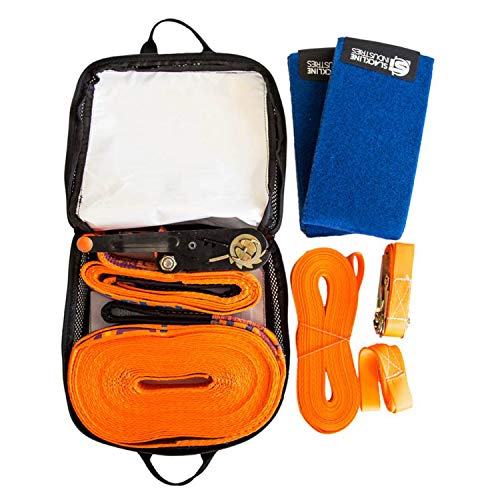 Slackline Industries Play Line - 50Ft Slackline Kit For Beginners With Help Line, Ratchet, Tree Protectors, Reusable 'Zero Waste' Packaging #TOP1