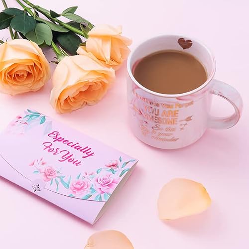 Dltsli Happy Father's Day Sometimes You Forget That You Are Awesome - Thank You Gift Coffee Mug Set, Birthday Cup With Rose Flower Shampoo Bar, Inspirational Congratulations Gift For Women Men Friend #TOP1