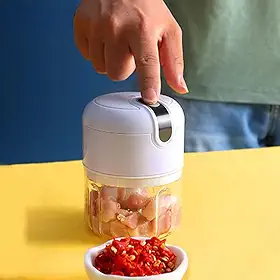 tkwser Mini Moedor e Processador de Alimentos sem Fio Recarreg�vel para Alho, Suco e Vegetais