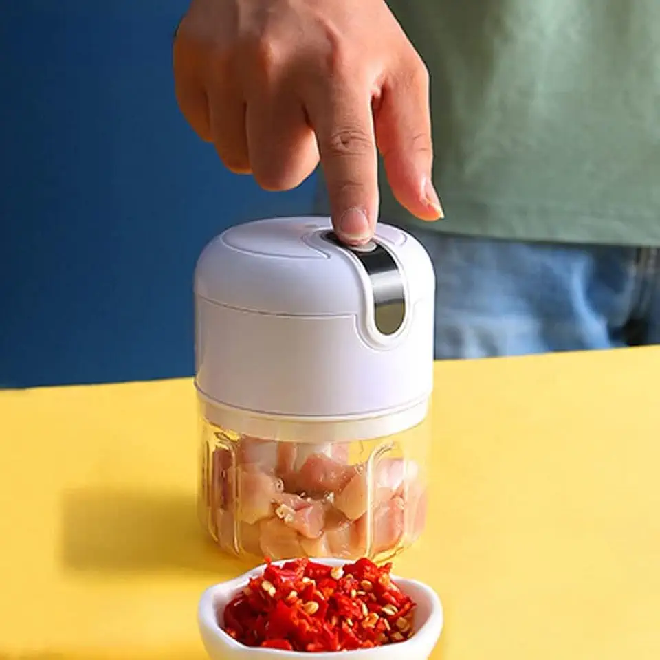 tkwser Mini Moedor e Processador de Alimentos sem Fio Recarreg�vel para Alho, Suco e Vegetais