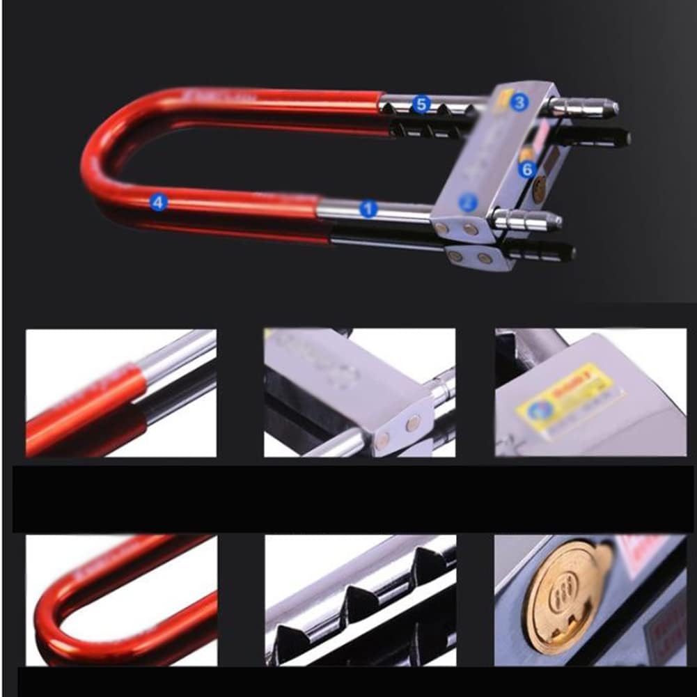 Heavy Locks Glass Door Lock Sliding Door Security Lock Double Door U-Shaped Lock Shop Double Door Mortise Lock Fixed Lengthened U-Locks for Bicycles