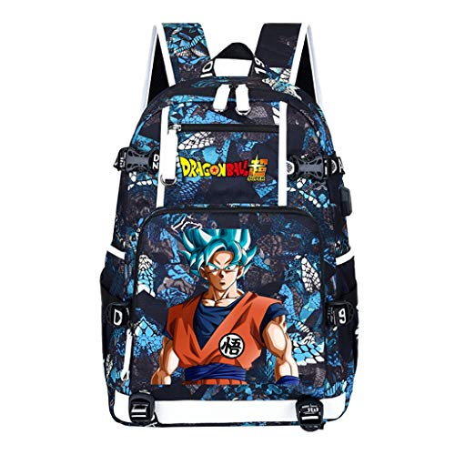 ZXJWZW Mochila De Anime Dibujos Animados Dragon Ball Boy Fashion Shoulders Bags USB Book