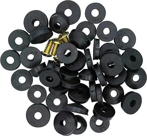 48 pc Faucet Washers and Brass Bibb Screws Assortment Flat and Beveled Assortment DIY and Professional Repairs Plumbing Emergencies Worn Out Washer Replacements