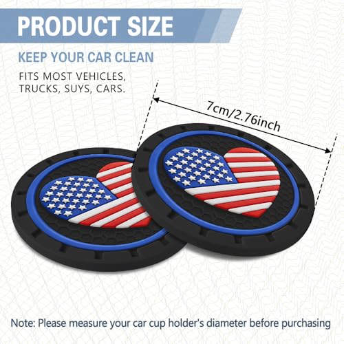 Portavasos para Carro 2PCS con Diseño Bandera Americana miniatura 2