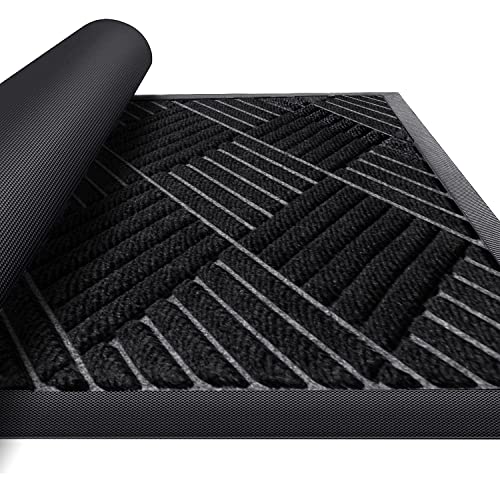 Purejoy Fußmatte Außen & Innen 60x90cm Gummi Rutschfester Design Matte...