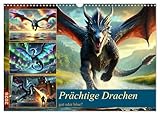 Prächtige Drachen, gut oder böse? (Wandkalender 2026 DIN A3 quer), CALVENDO Monatskalender