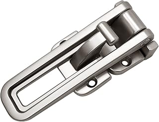 Door Swing Bar Lock for Hinged Swing-in Doors, Door Reinforcement Guard, Door Latch Lock with Extra Buckle Lock, with a Satin Nickel Finish