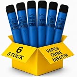 6 Stück - E Vape ohne Niktoin | 6x Blueberry 6er/pack 0,0mg Kein Nikotin Kein Liquid