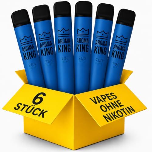 6 Stück - E Vape ohne Niktoin | 6x Blueberry 6er/pack 0 0mg Kein Nikotin Kein Liquid