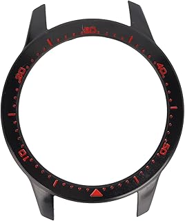 Watch S Pro用時計フレームケース、防水シールウォッチハウジングスリムフルカバー衝突防止&落下防止ケース Watch S Proに適合 (黒赤)