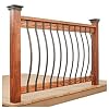 Deck Balusters 32-1/4 Inches Heavy Duty Iron Deck Balusters with Screws 51 Pack Metal Deck Spindles Balusters Iron Deck Spindles, Wave Arc Baluster for Outdoor Stair Deck Porch