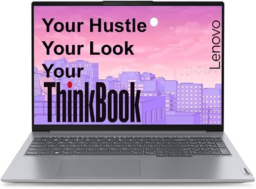 Lenovo ThinkBook 16 Ryzen 5 16" WUXGA IPS Antiglare 300 Nits Thin and Light Laptop (8GB RAM/512GB SSD/DOS/Fingerprint/Arct...