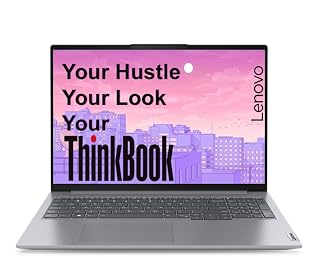 Lenovo ThinkBook 16, AMD Ryzen 7 7735HS, 16GB RAM, 512GB SSD, WUXGA IPS 16", Windows 11 Home, 1.7kg, 21MWA0AUIN, Backlit Keyboard, Fingerprint, 300 Nits, 1Y Warranty, Aluminium Top Laptop - Amazon product rated Grade A