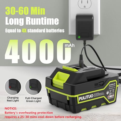 Leaf Blower Cordless with 2X 4.0Ah Batteries and Charger, 150MPH Lightweight Cordless Blower, 3 Speeds Small Battery Operated Leaf Blowers for Lawn Care, Patio, Yard, Leaves, Grass, Dust (Green) - Image 5