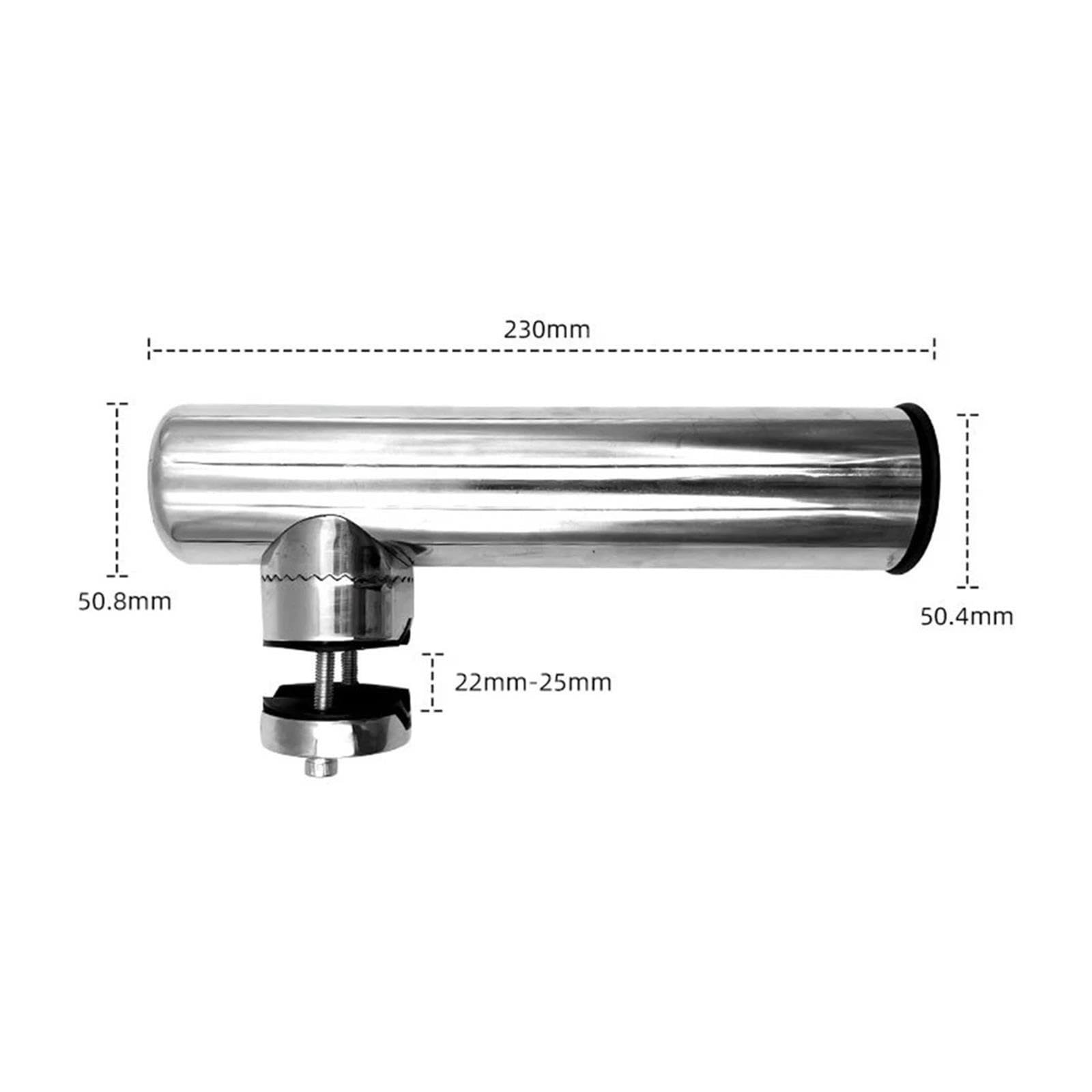 1 szt. Zaciskowy uchwyt na wędkę ze stali nierdzewnej 230 mm