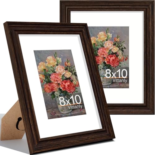 Vittanly 8x10 Picture Frames Set of 2, Ornate...