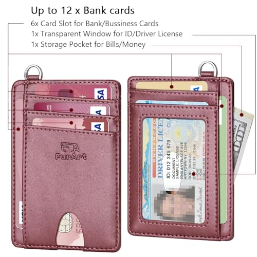 Image of FurArt Slim Minimalist Wallet RFID Credit Card Holder for Men | slim minimalist compact rfid id window thin