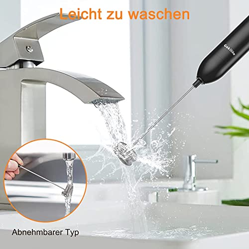 Melkopschuimer, Melkopschuimer, Melkklopper, Elektrische Melkopschuimer Handheld Roestvrij Staal ABS Multifunctionele Draagbare Mini-melkschuimer voor Keuken - Image 3