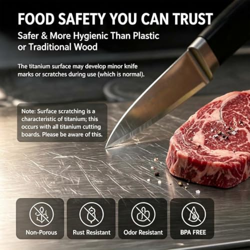 Titanium Cutting Board with Knife Sharpener,15.08" x 10.35" - image 4