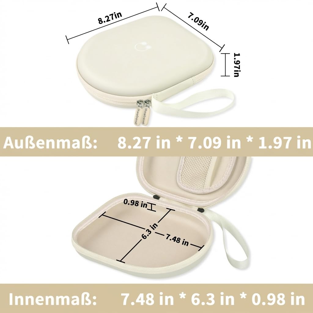 Etui na słuchawki kompatybilne z JBL Tune 510BT/ do Sony WH-CH520/ 520BT/ T570BT/BK bezprzewodowe słuchawki nauszne, etui ochronne Bluetooth, kabel (tylko pudełko) (beżowe)