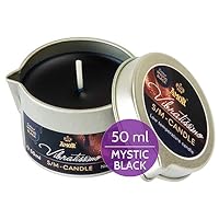 Vibratissimo S/M Kerze Mystic Black 50 ml | Niedertemperatur-Kerze in schwarz | Hochwertiger Kerzenwachs geruchlos | Tropfkerze Für Erotik Spiele | romantische Massagekerze Für Paare | Wax Candle