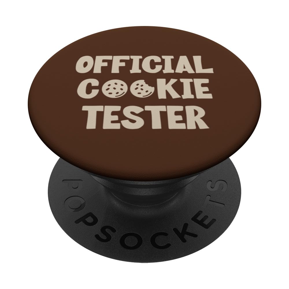 Official Cookie Tester Funny Foodie Lover PopSockets Adhesive PopGrip, Black