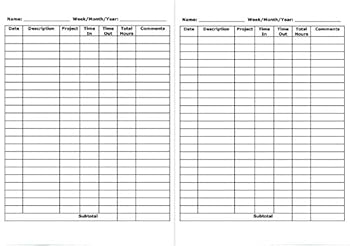 Paperback Timesheet Log Book To Record Time: Simple Timesheet Book