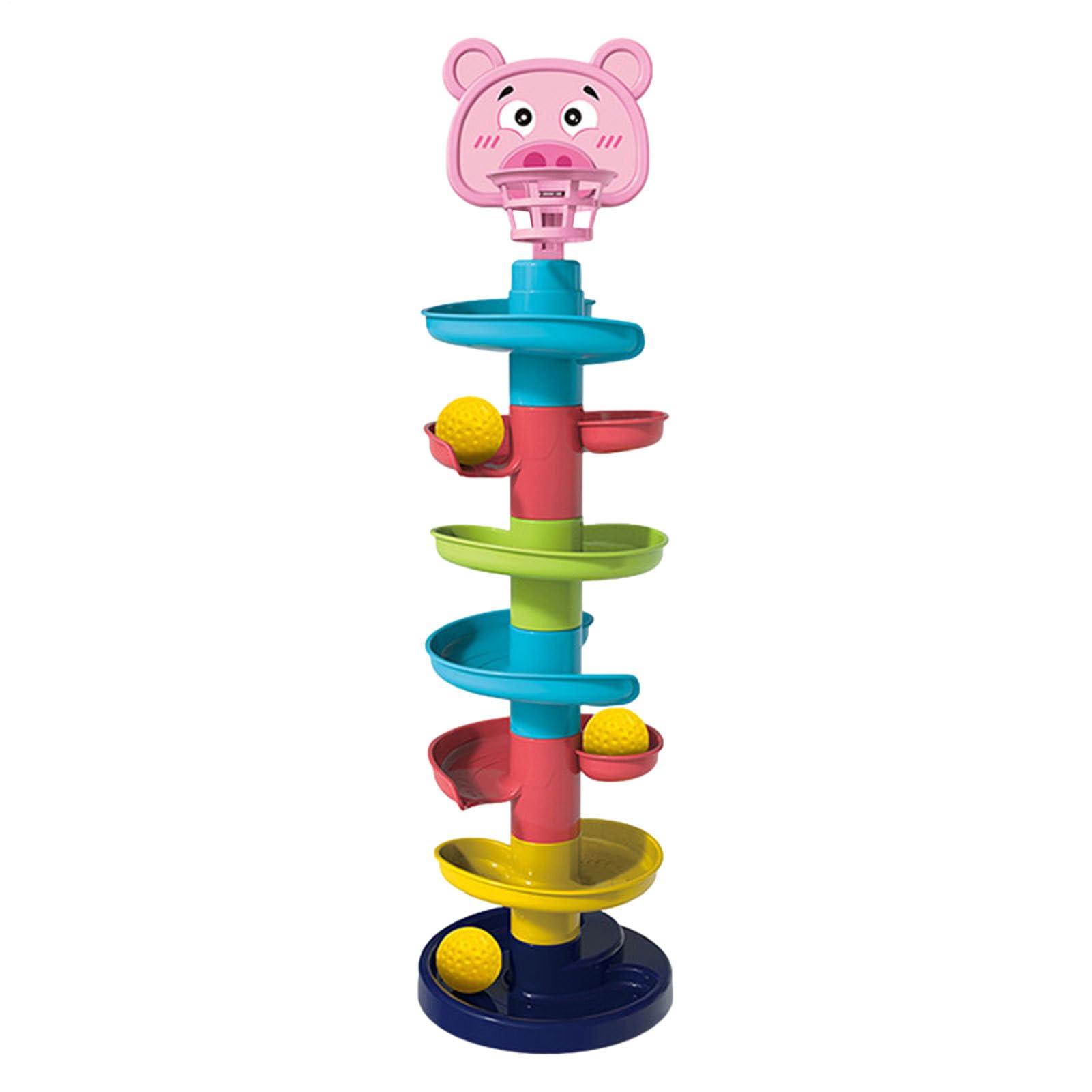 Toue de tour d'automne - Tour de balle éducative pour les tout-petits, montessorii spiral galette | Jeu expérimenté, jouets de mouvement coloré avec fonction de roulement et tour de 7 niveaux