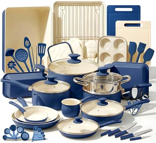 Nutrichef 54 Piece Professional Grade Complete Home Kitchen Cookw...