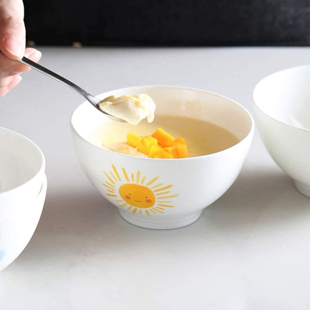 Sztućce Porcelanowe Desery, Zupy, Przekąski, Używane Do Lodów, Dodatki, Przyprawy, Ryż, Zestaw 4 Deserów little surprise