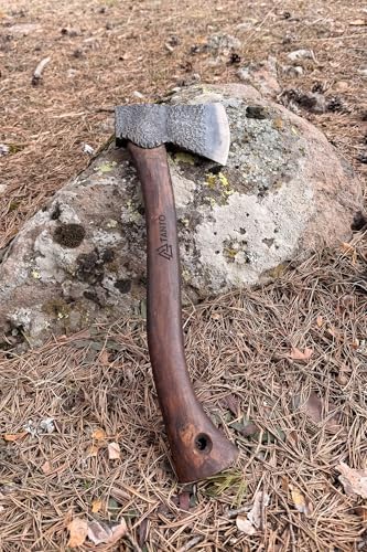 El Yapımı Huginn Kamp Baltası – ST60 Çelik, 930 g Balta Kafası, 45 cm Gürgen Saplı, Deri Kılıflı Bushcraft ve Outdoor Balta | Tanto Bushcraft - Görsel 6