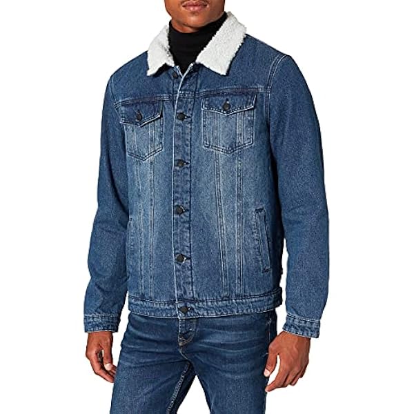 Brandit Sherpa Denim jas voor heren, blauw, 5XL